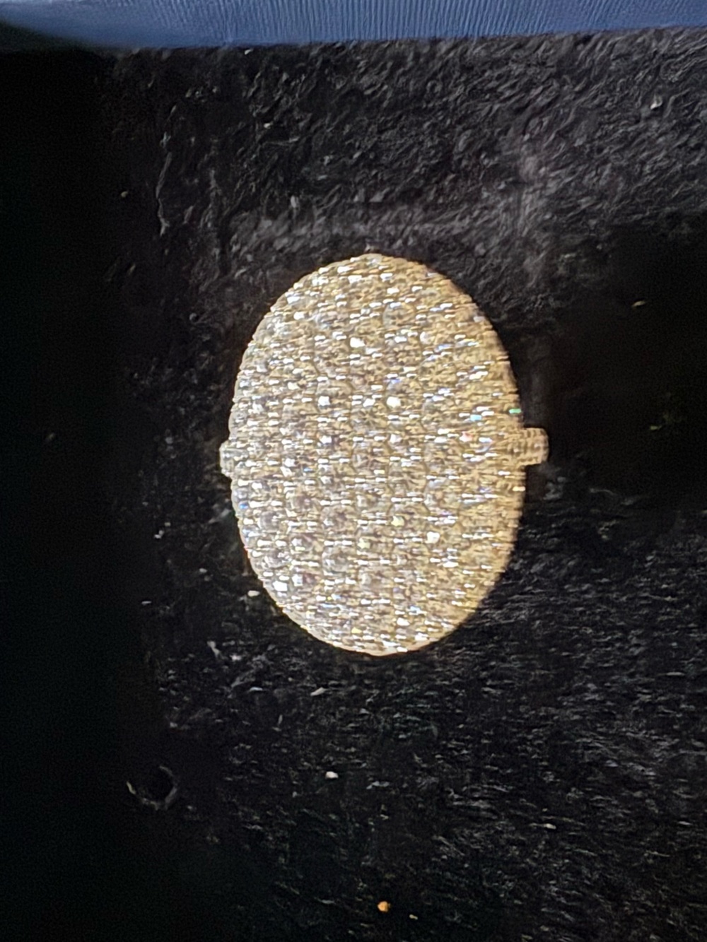 CZ Cluster Ring in Sterling Silver w/CZ Side Stones